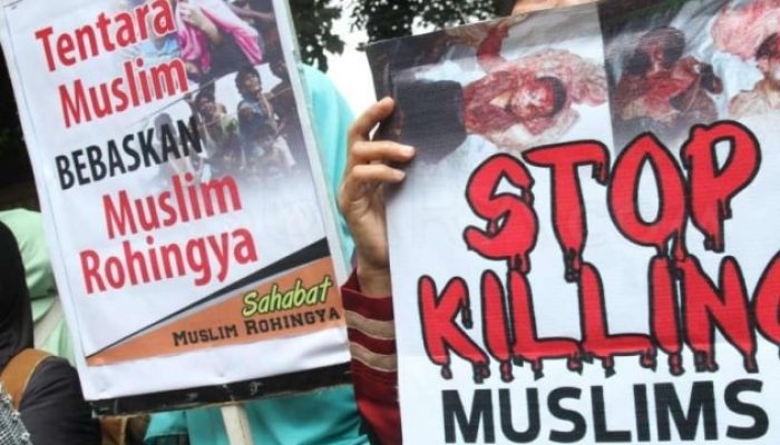 Massa Kembali Gelar Aksi Bela Rohingya di Kedubes Myanmar