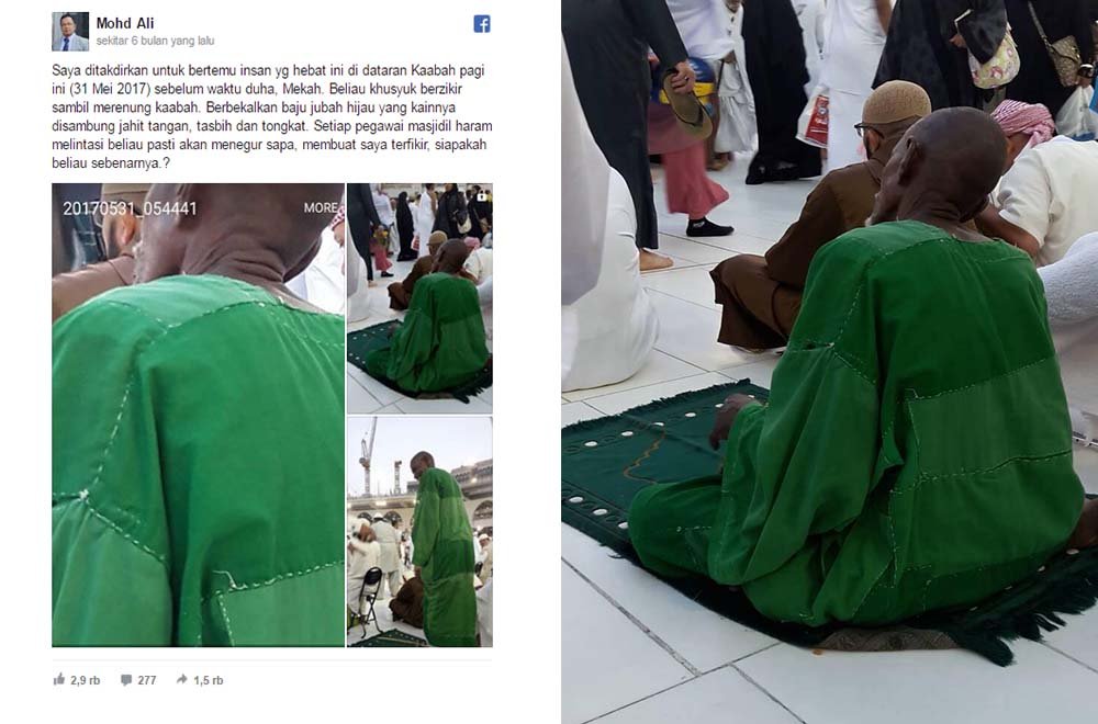 Benarkah Sosok Misterius Berjubah Hijau Depan Kabah itu Nabi Khidir..?