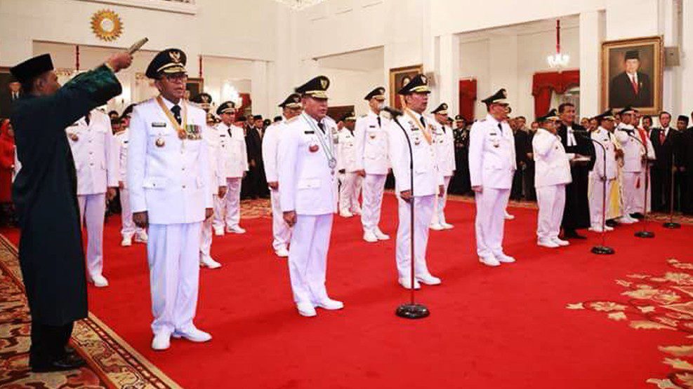 Gubernur Hasil Pilkada Serentak Dilantik di Istana Negara