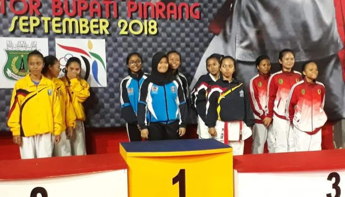 Gojukai Dominasi Perolehan Medali Kata Beregu Putri Porda XVI Pinrang