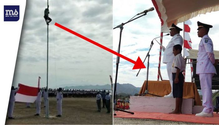 Inilah Bocah Pahlawan Yang Panjat Tiang Bendera di NTT