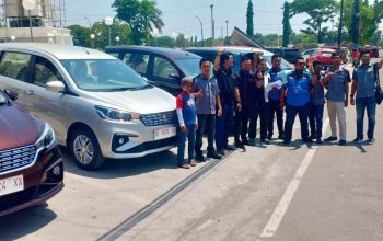 PT Mega Putra Sejahtera Gelar Konvoi Suzuki All New Ertiga di Makassar