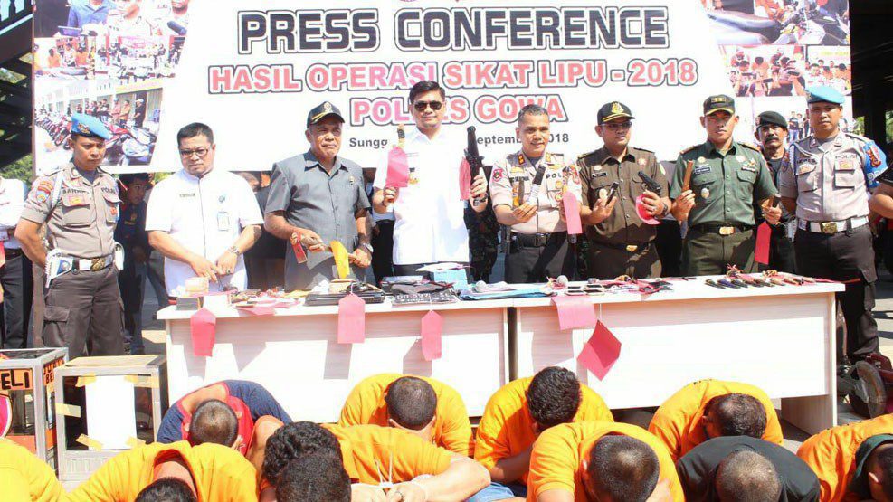 Polres Gowa Bekuk 37 Orang Pelaku Kejahatan