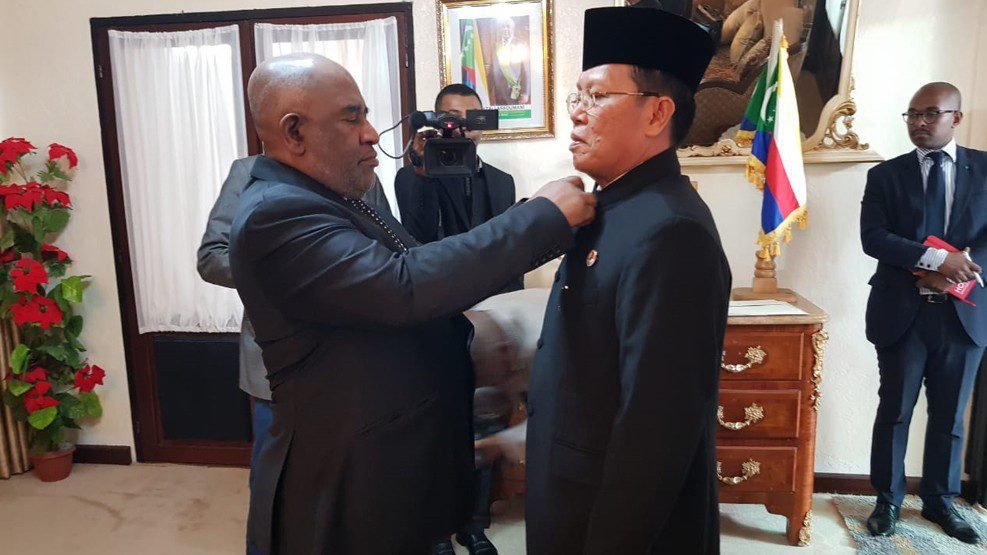 Penyerahan Surat Kepercayaan Dubes RI Dar es Salaam kepada Presiden Uni Komoro: Mengoptimalkan Potensi Kerja Sama Ekonomi RI-Uni Komoro