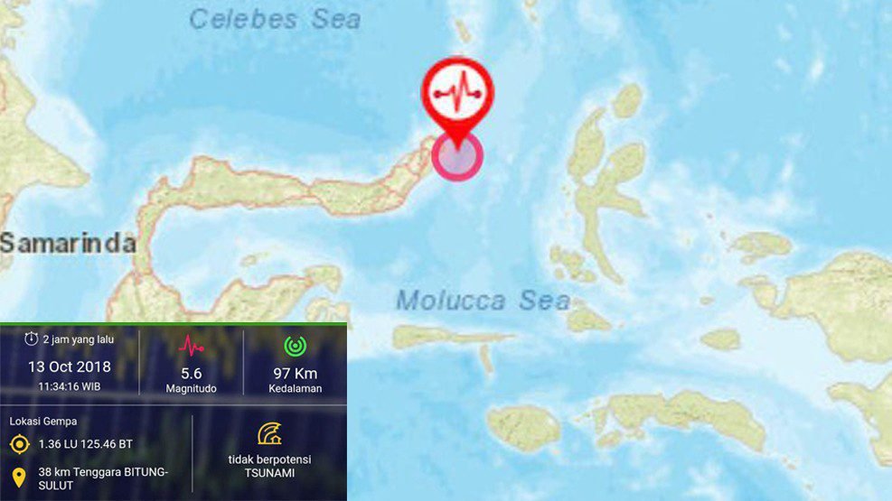 Gempa Bitung 5,6 SR Terasa hingga di Tondano, Manado, Airmadidi dan Minahasa Utara