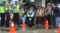 Satuan Lantas Pangkep Berikan Sosialisasi Millenial Road Safety Festival