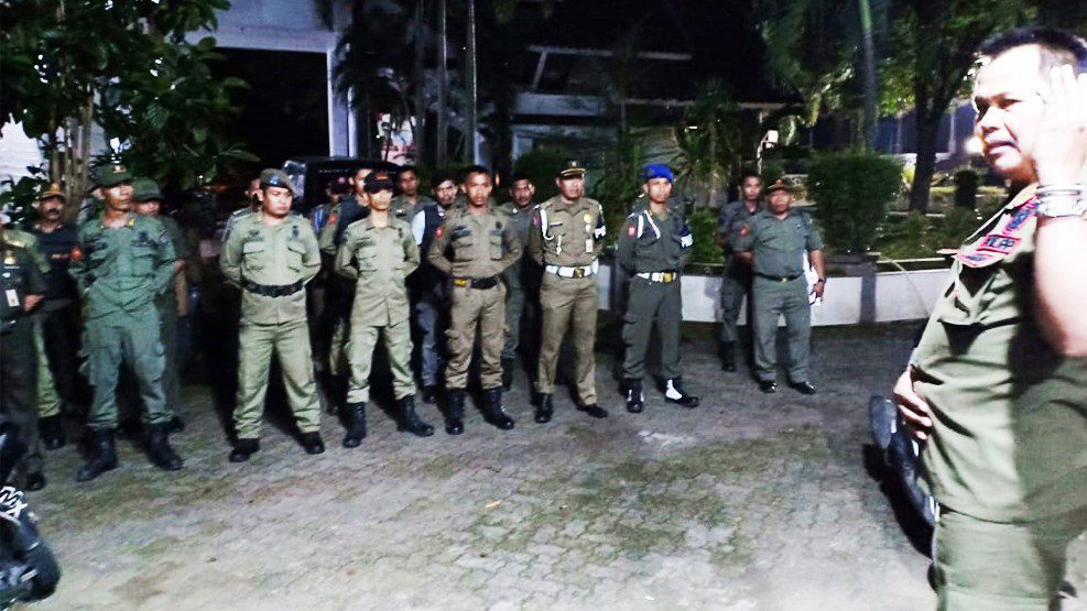 Patroli Satpol PP Sulsel, Pastikan Keamanan Masyarakat Jelang Pemilu Serentak