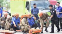 Simulasi Penanganan Gempa Warnai Peringatan HKB di Gowa