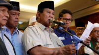 Didampingi Sandiaga, Prabowo Kembali Klaim Kemenangan