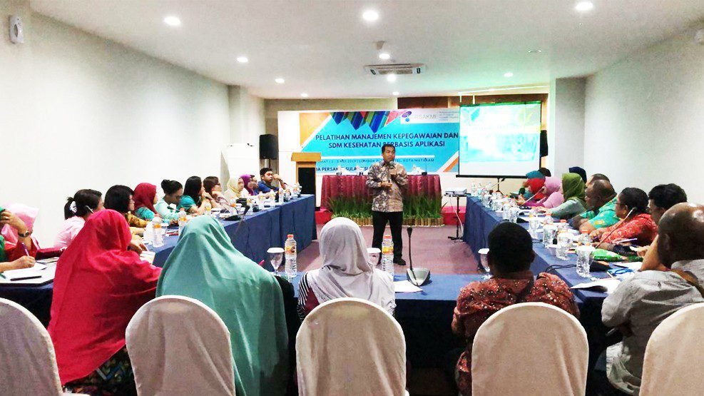 Pelatihan Manajemen Kepegawaian dan SDM Kesehatan Berbasis Aplikasi di Lombok Plaza Hotel, Jl. Pejanggik No.8, Cakranegara, Kota Mataram, Nusa Tenggara Barat. (Foto: Istimewa)