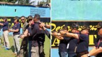 Peserta Pelatihan Satpam Dilatih Menembak