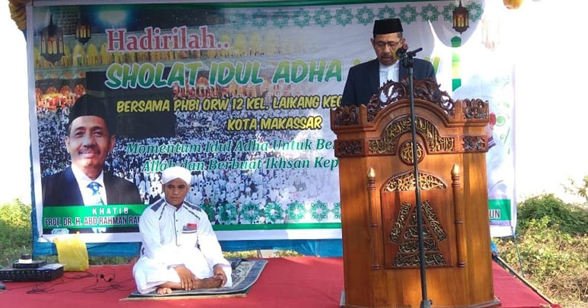 Begini Isi Khutbah Idul Adha Rektor Unismuh Makassar di Kompleks Sudiang