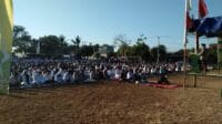 Warga Biring Romang Padati Lapangan Komplek Unhas