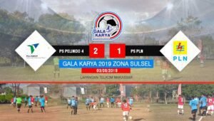 Taklukkan PS PLN 2-1, PS Pelindo 4 Melaju ke Babak Final Galakarya Zona Sulsel