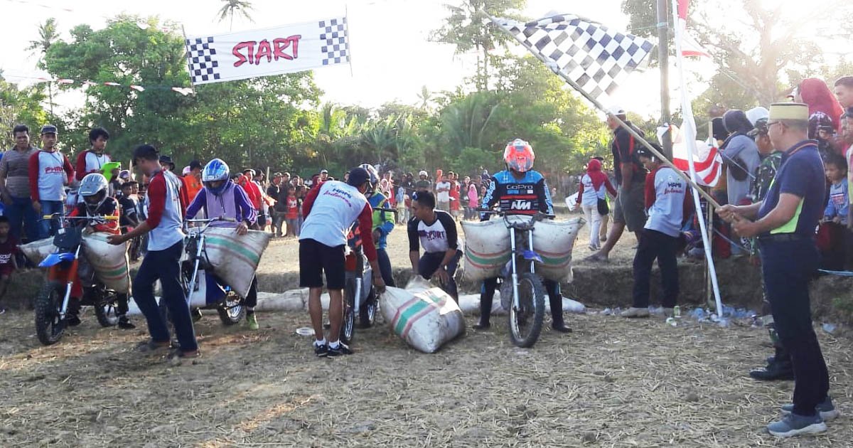 Kejuaraan Motorcross Gabah kembali Digelar di Desa Panaikang