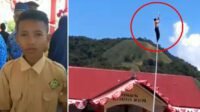 Tali Tersangkut, Rizky Nekad Panjat Tiang Bendera di Gorontalo