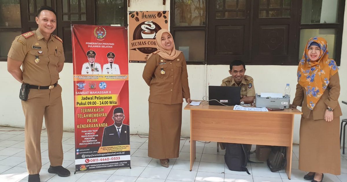 Kejar Penungak Pajak Samsat Makassar II Buka Gerai Samsat di Kantor Gubernur