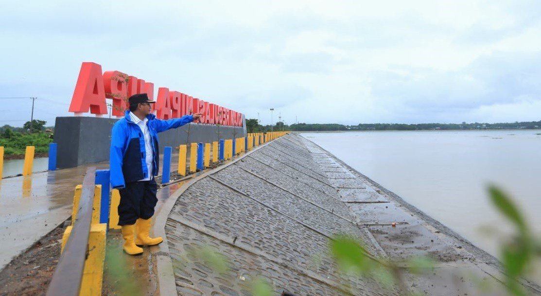 Antisipasi Banjir di Makassar, Iqbal Tinjau Kolam Regulasi Nipa-Nipa
