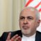 Menteri Luar Negeri Iran Javad Zarif dalam konferensi pers dengan Menteri Luar Rusia Sergei Lavrov di Moscow Rusia