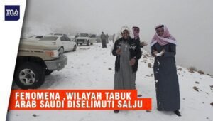 Fenomena Aneh, Wilayah Tabuk Arab Saudi Diselimuti Salju