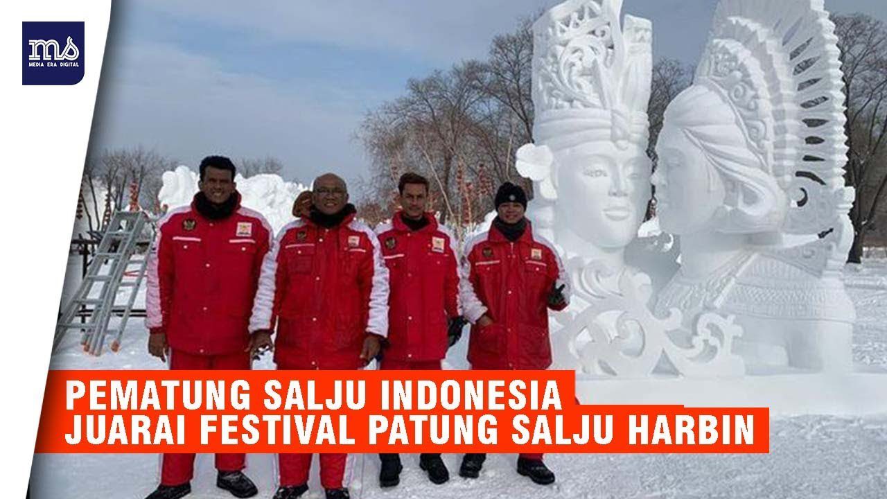 Pemahat Patung Salju dari Indonesia Juara di Festival Es Harbin