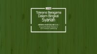 Toleransi Beragama Dalam Bingkai Syariah