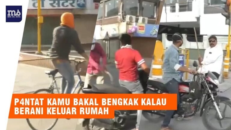 Cara Polisi India Paksa Warganya Pulang Kerumah
