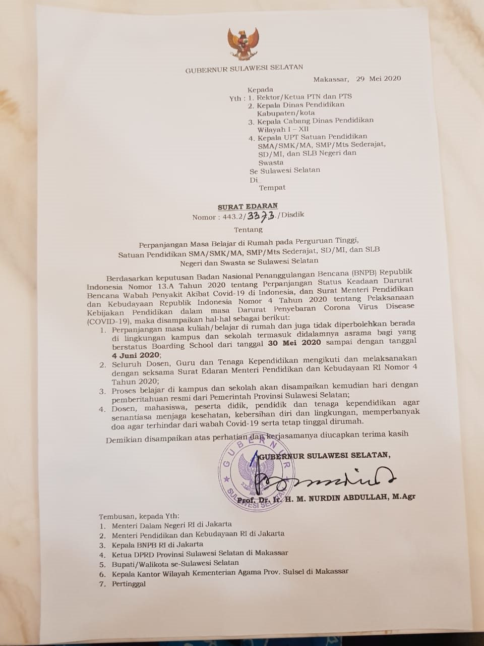 Masa Belajar di Rumah Diperpanjang Hingga 4 Juni 2 perpanjang masa belajar di rumah dari tanggal 30 Mei 2020 sampai tanggal 4 Juni