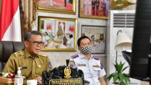 Vicon dengan Menhub, Gubernur Tegaskan Komitmen Mewujudkan KA di Sulsel
