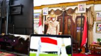 Gubernur Sulsel Bersama Presiden dan Wapres ikuti Upacara Virtual HUT RI Ke-75