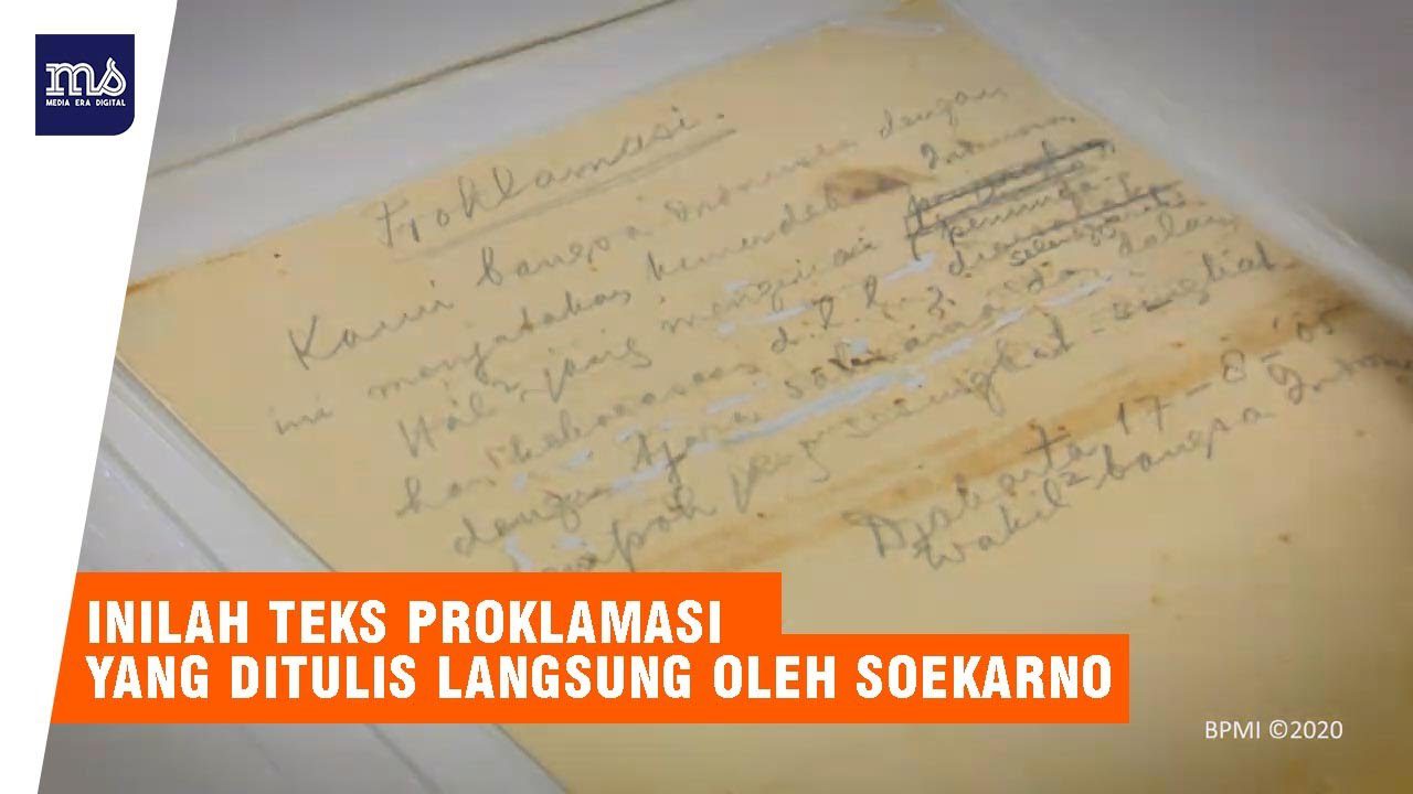 Naskah Proklamasi Tulisan Tangan Soekarno