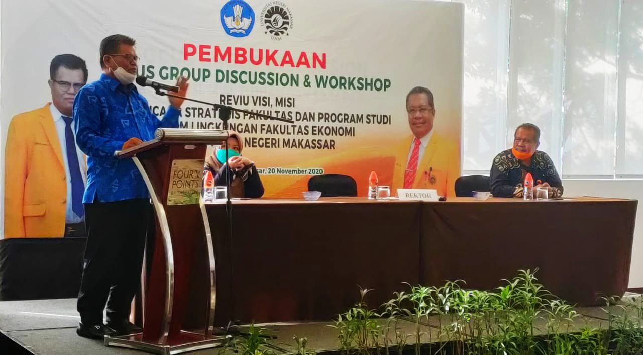 Rektor UNM, Dorong Visi Misi Fakultas Ekonomi Sejalan Program Merdeka Belajar