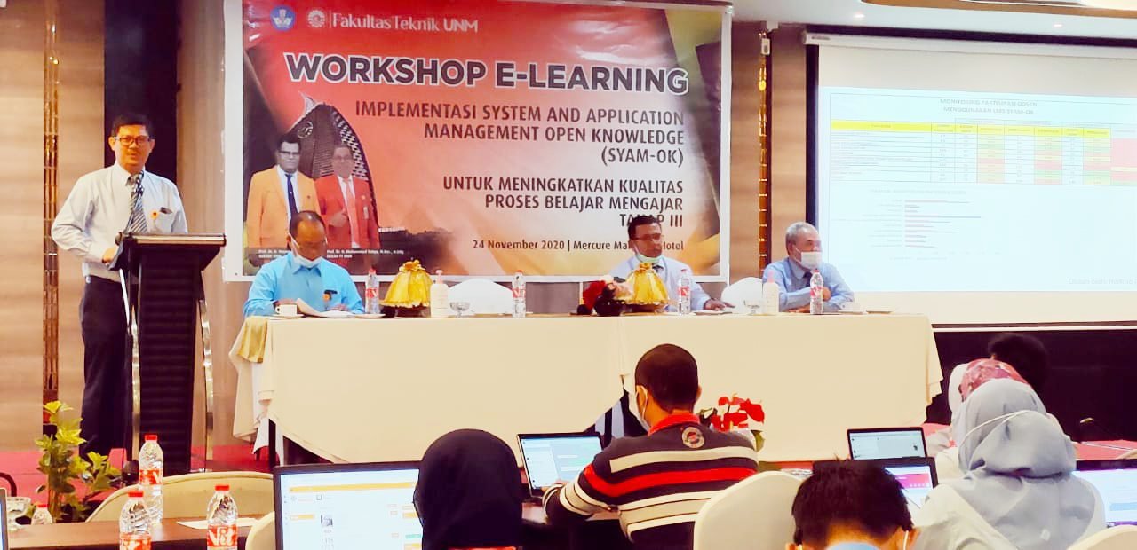 FT UNM Gelar Workshop E-Learning Implementasi SYAM-OK