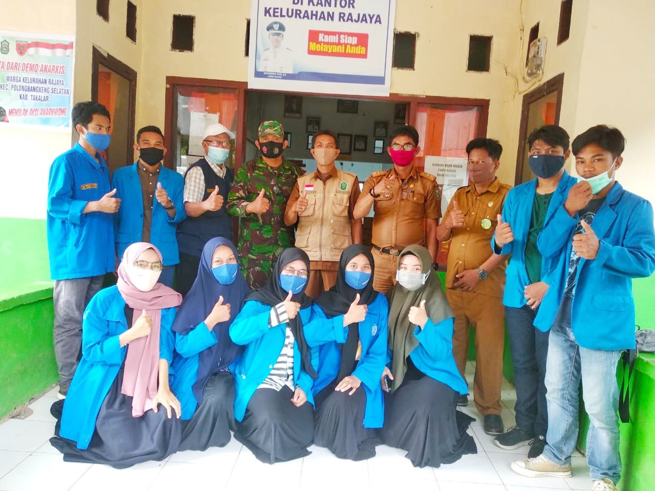 Lurah dan Babinsa Rajaya Takalar Respon Kehadiran KKP Fisip Unismuh Makassar