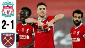 Hasil Pertandingan Liverpool vs West Ham Skor 2-1