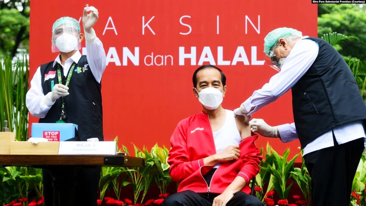 Presiden Jokowi Terima Suntikan Dosis Kedua Vaksin Sinovac