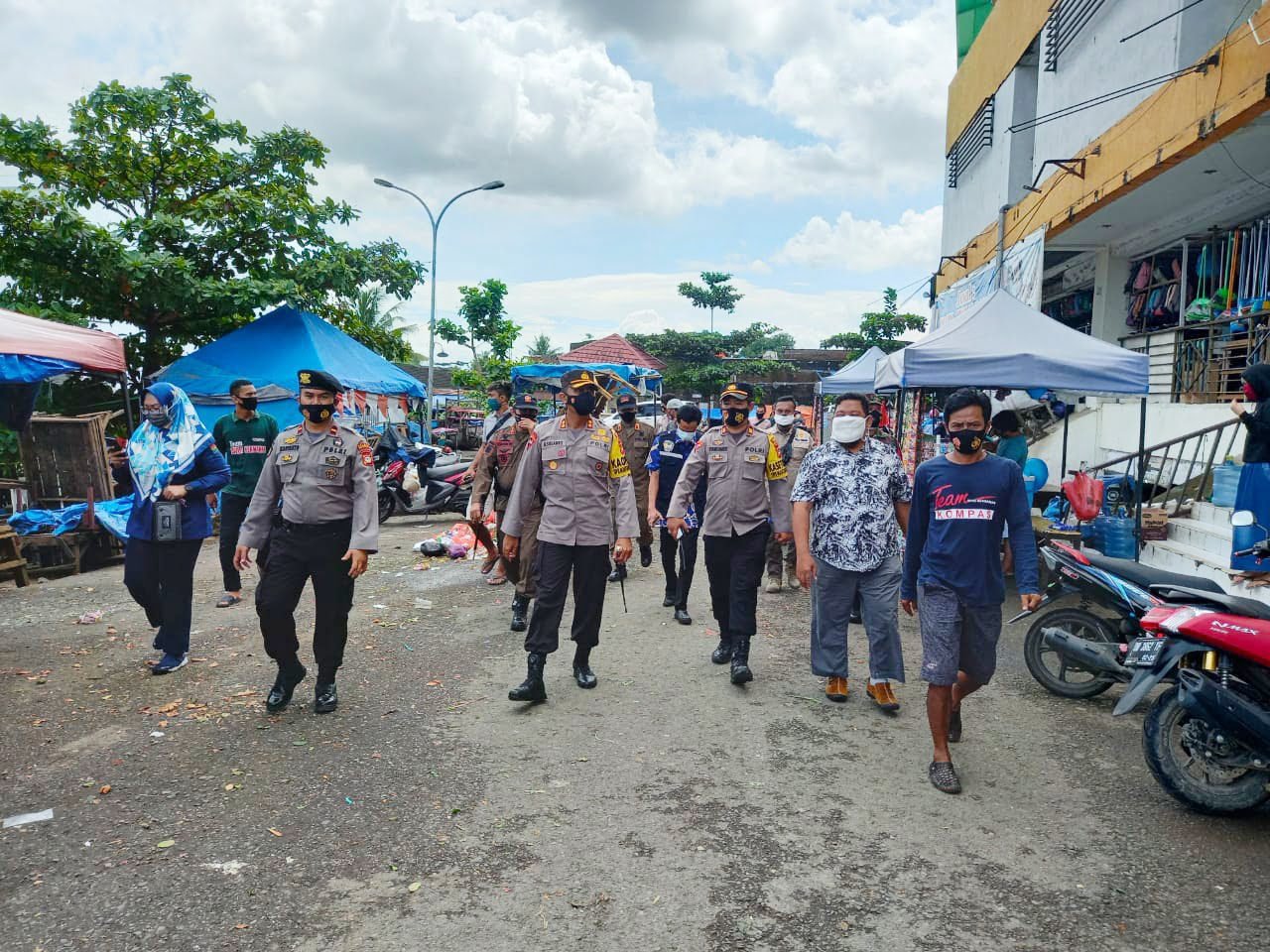 Kapolres Gowa Gelar Operasi Penegakan Prokes di Pasar