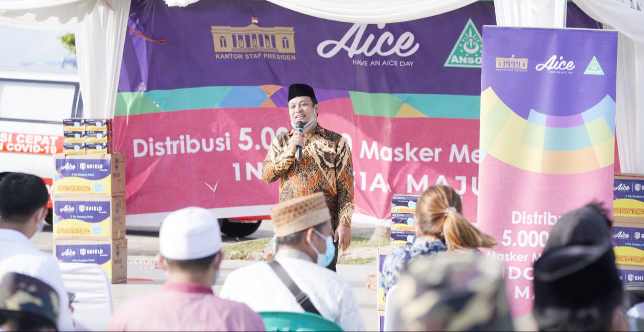 Wagub Sulsel Hadiri Launching 5 Juta Masker untuk Indonesia Maju