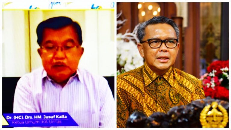 Jusuf Kalla - Nurdin Abdullah Hadiri Tudang Sipulung Virtual Dies Natalis ke-60 Fisip Unhas