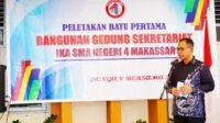 Kadis Disdik Sulsel Ground Breaking Sekretariat IKA SMAPAT Makassar