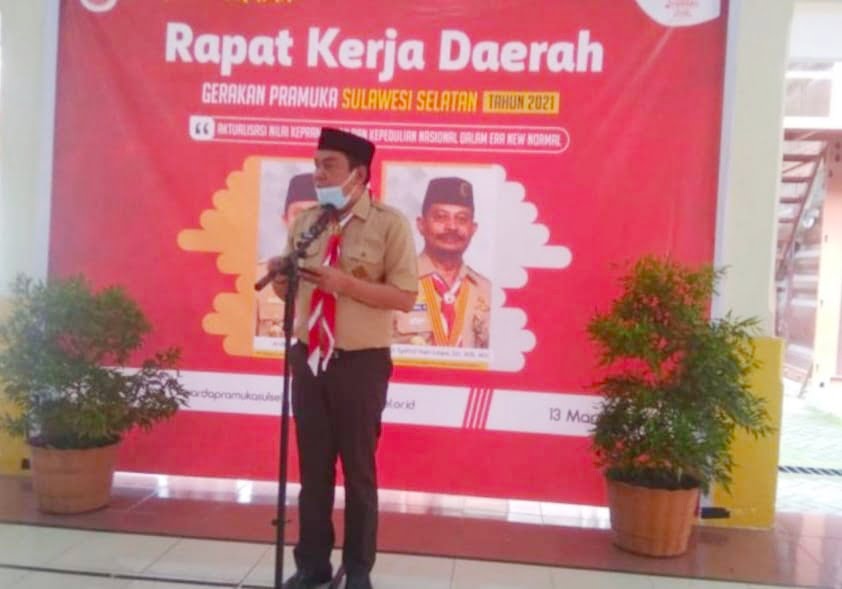 Wakili Plt Gubernur Sulsel, Andi Hasdullah Tekankan Kwarda Pramuka se-Sulsel Berperan dalam Penanggulangan Covid-19