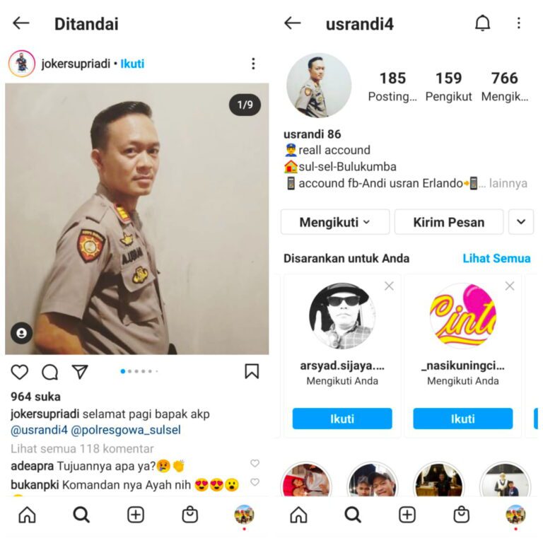 Polres Gowa Buru Pemilik Akun Irsandi 86, yang Diduga Polisi Gadungan