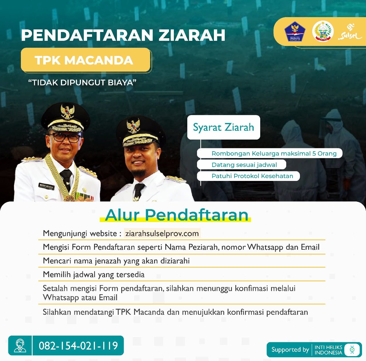Pendaftaran Ziarah Makam Covid-19 di Macanda