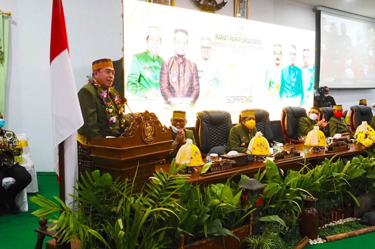 HUT Soppeng ke-760: Sekprov Dorong Percepatan Pemulihan Ekonomi dan Kesehatan