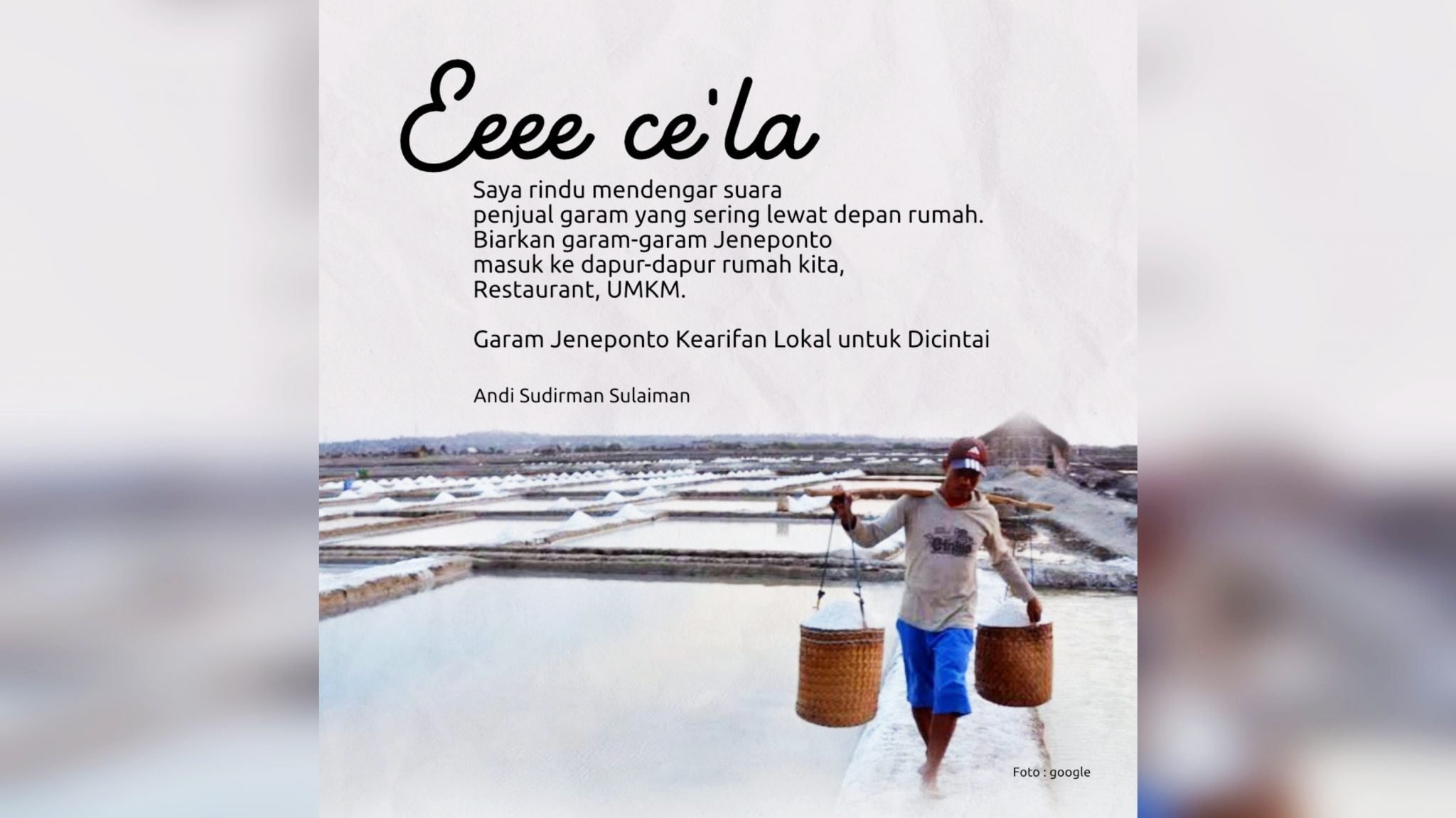 Petani Garam Senang, Plt Gubernur Sulsel Galakkan Penggunaan Garam Lokal Jeneponto