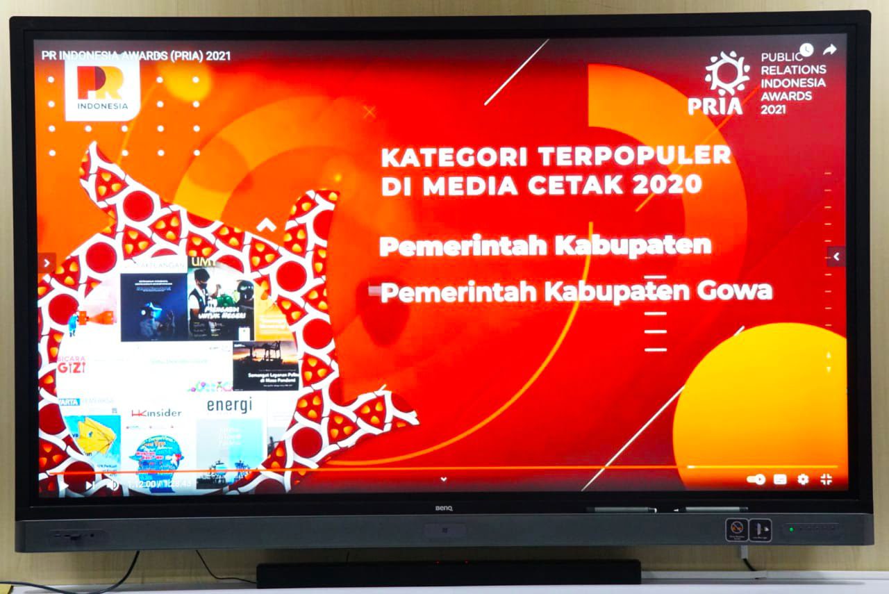 PRIA 2021: Gowa Jadi Kabupaten Terpopuler di Media Cetak Tahun 2020