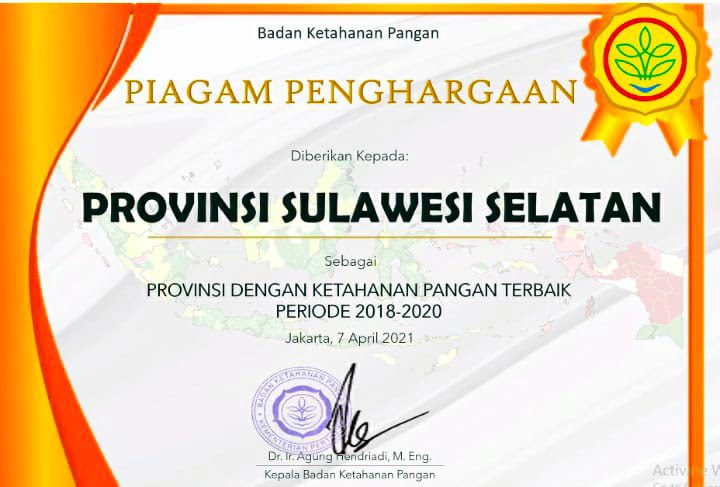 Luar Biasa, Ketahanan Pangan Sulsel Terbaik di Indonesia