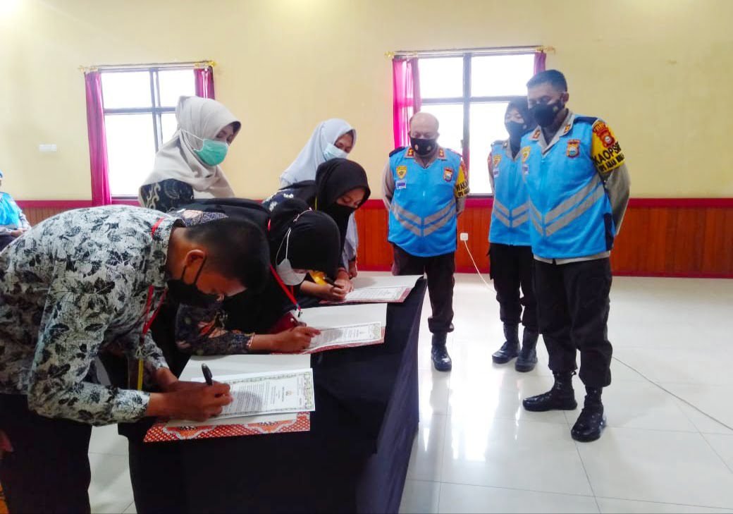 Polres Gowa Gelar Penandatanganan Pakta Integritas Penerimaan Polri