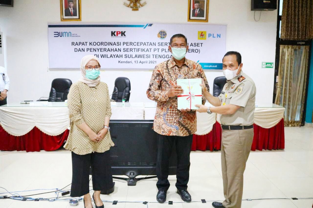 Sinergi KPK, PLN dan Kementerian ATR/BPN Berhasil Amankan 1.358 Persil Aset Tanah di Sultra