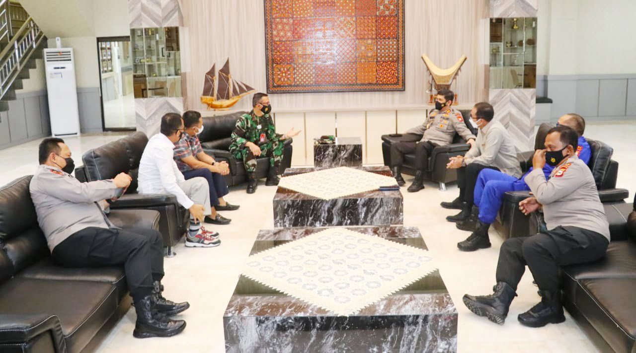 Kapolda Sulsel Terima Kunjungan Silaturahmi Danlanud Sultan Hasanuddin